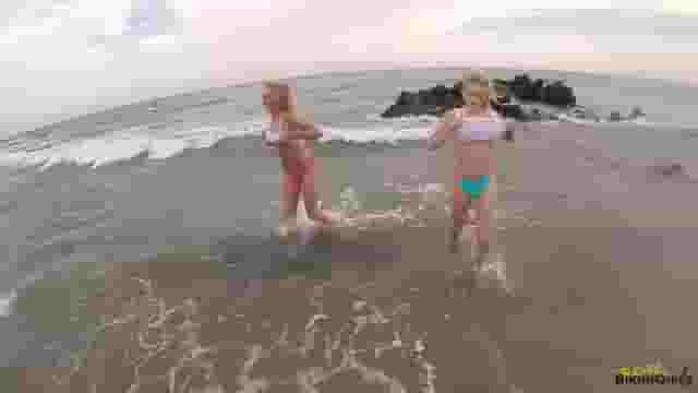 Blonde Chicks Stripping On The Beach