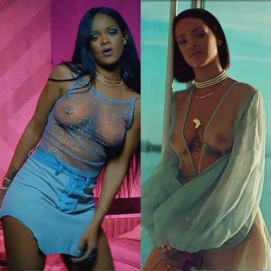 Rihanna loves showing her tits so much in an alternate reality she's a celebrity pornstar