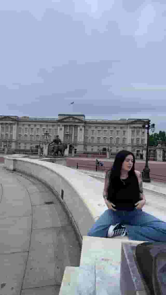 Getting my tits out at Buckingham phallus, uh I mean palace!