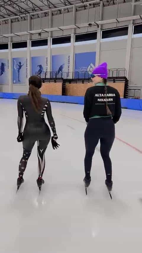 Jessica Gomez &amp; Victoria Rodriguez Lopez - Colombian &amp; Argentinian Speed Skaters