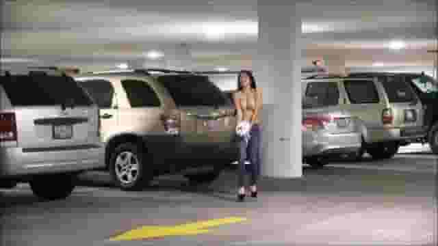 Megan Salinas in parking garage [GIF]