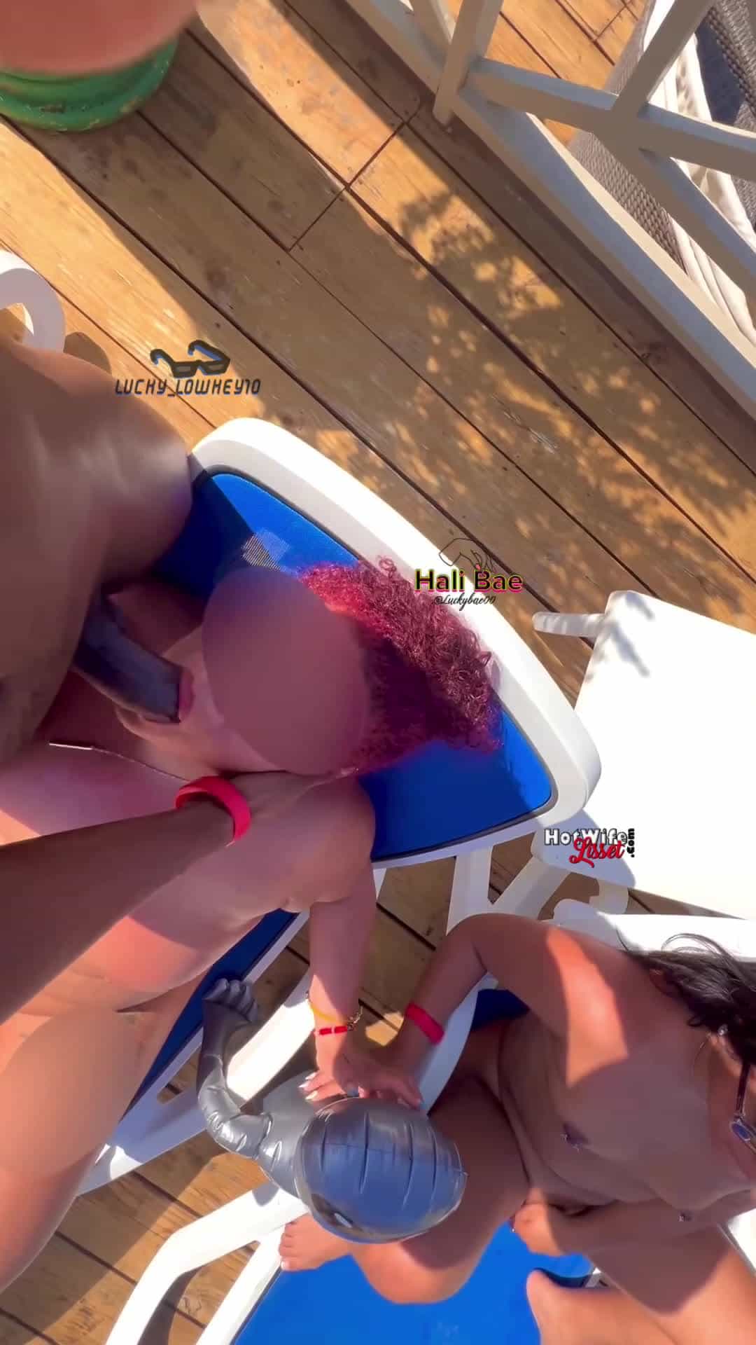 we were just trying to tan, but instead he fed us both some BBC 