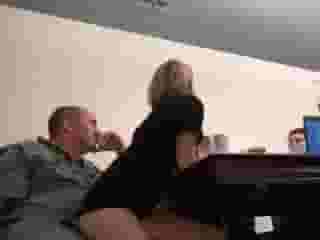 Happy family at the dinner table [GIF]