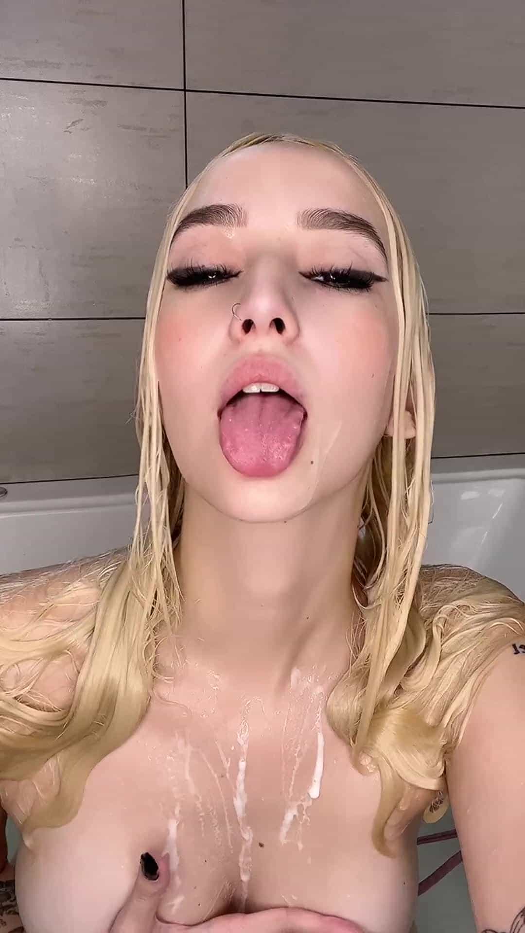 Wet blonde is ready for your cum