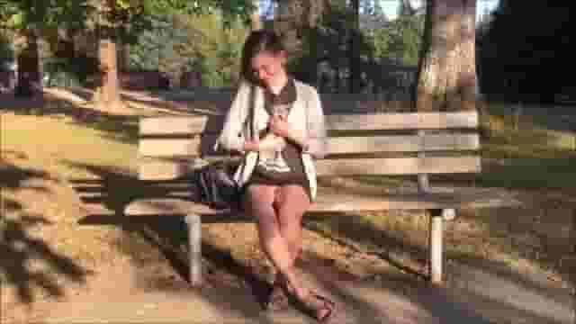 Flashing in a park and blowjob in the woods [GIF]