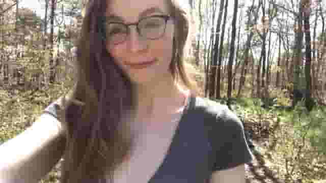 Just a pale girl flashing in the forest [oc][gif]