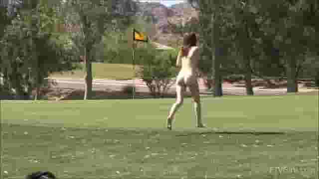 nude cheerleading on golf course