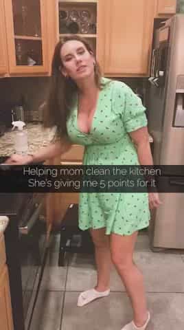 Helping in the kitchen