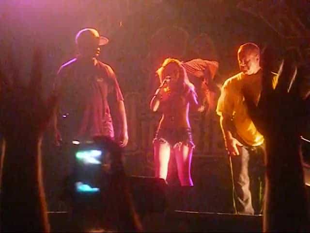 Myspace Celebrity Tila Tequila Takes of Her Top on Stage While Being Pelted with Water Bottles by A.