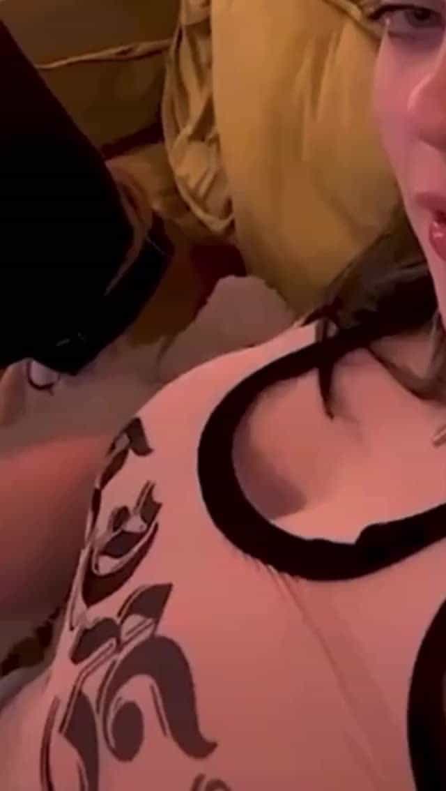 Billie Eilish slapping her huge tits
