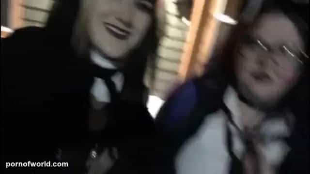 Drunk Sluts flashing and pissing while trick or treating