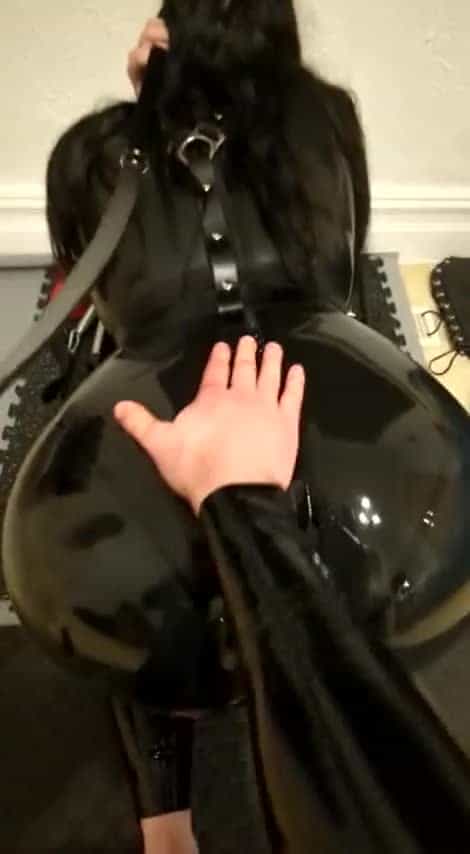 I love making my gimp service me with whilst denying his caged cock.