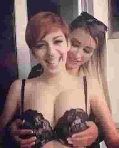 Awesome redhead having fun with friend