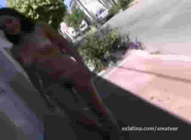 Mexican girlfriend naked on street