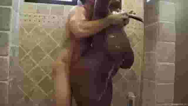 Big breasted black babe banged in the bath