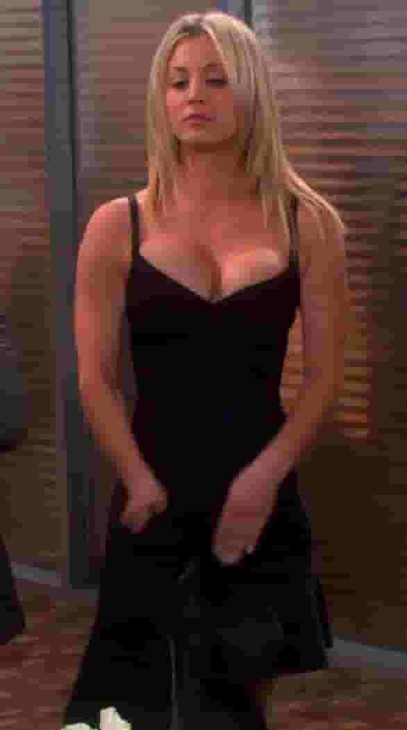 In honor of the end of Big Bang Theory - Kaley Cuoco in that black dress. Thanks for the mammaries.