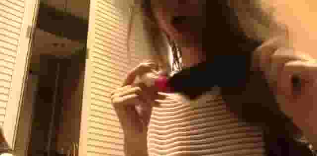 Hot latina babe having an orgasm in fitting room [GIF]