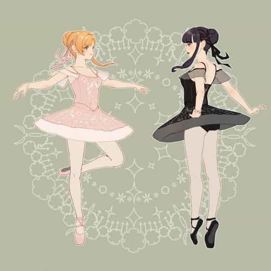 Ryne and Gaia doing ballet together! (lyra0730) [Final Fantasy XIV]