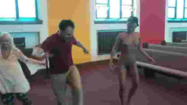 Dancing naked in church