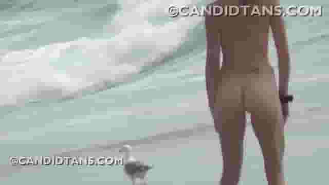Nude beach butt