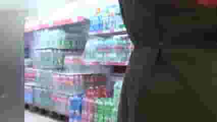 having some fun at the supermarket [gif]