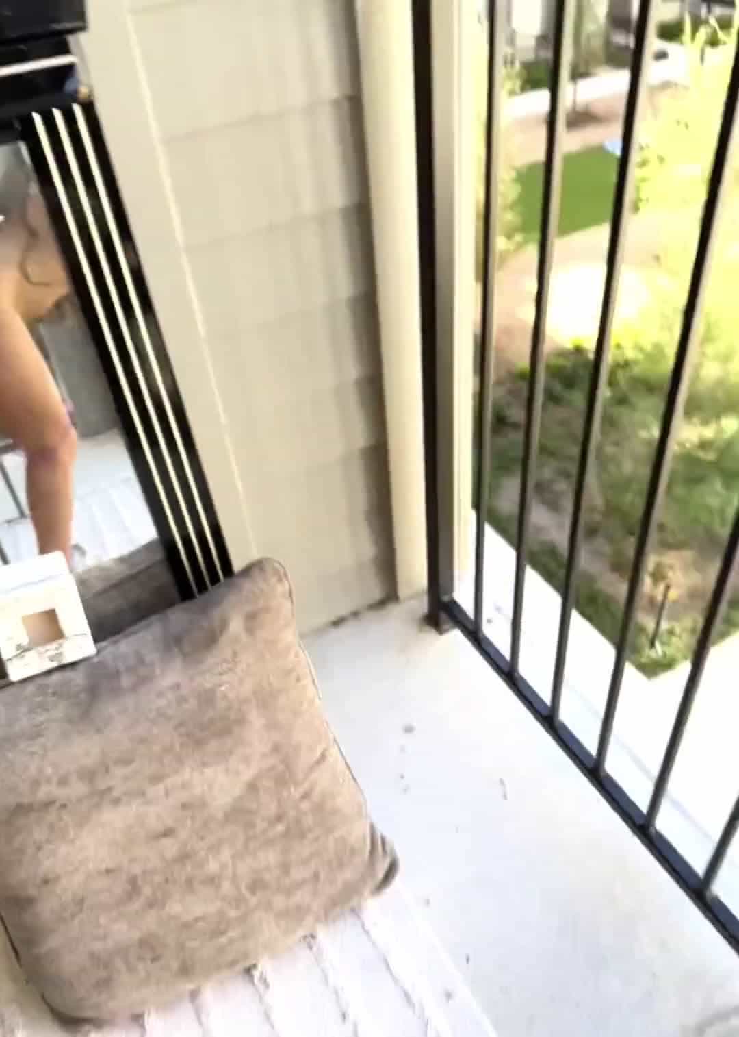 Fucking outside on the balcony!
