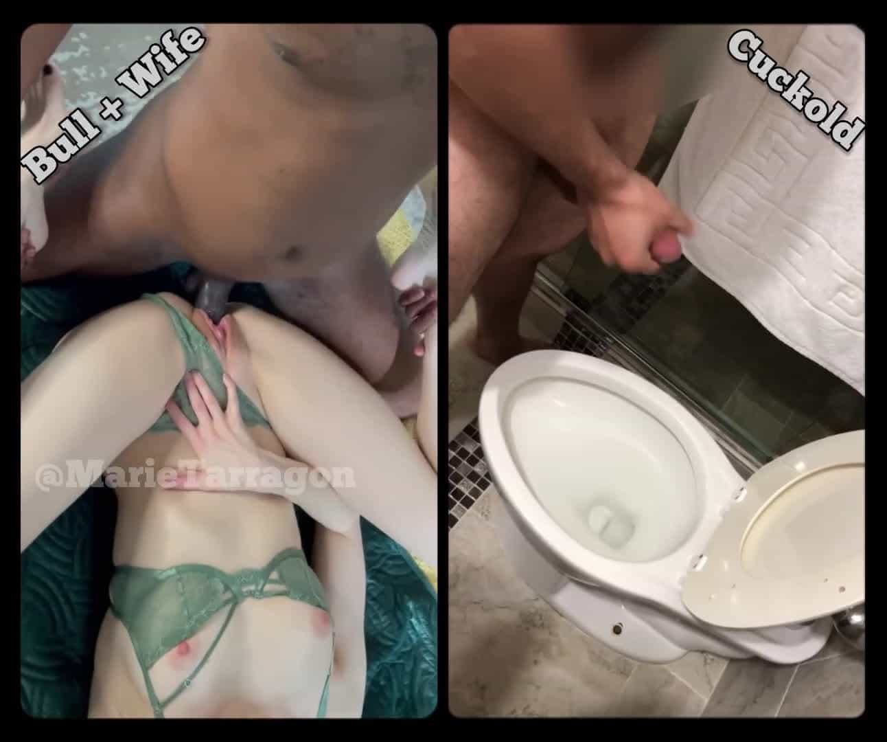 (sound on🔉) used to play with the idea of cuckolding first while he masturbated into the toilet 🚽 i...