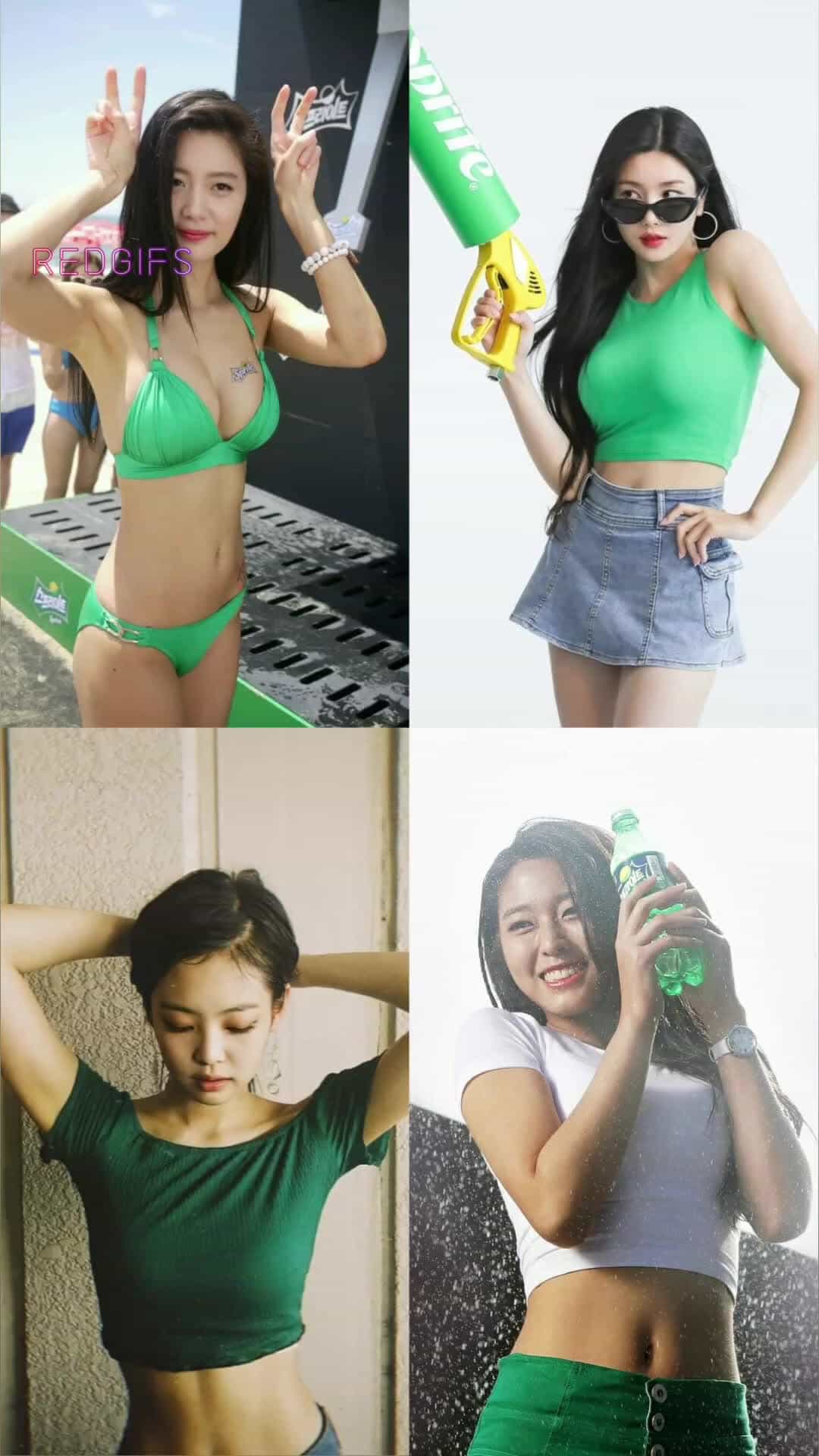 The Sexy 'Sprite' Girls - Clara Lee, Eunbi, Jennie &amp; Seolhyun