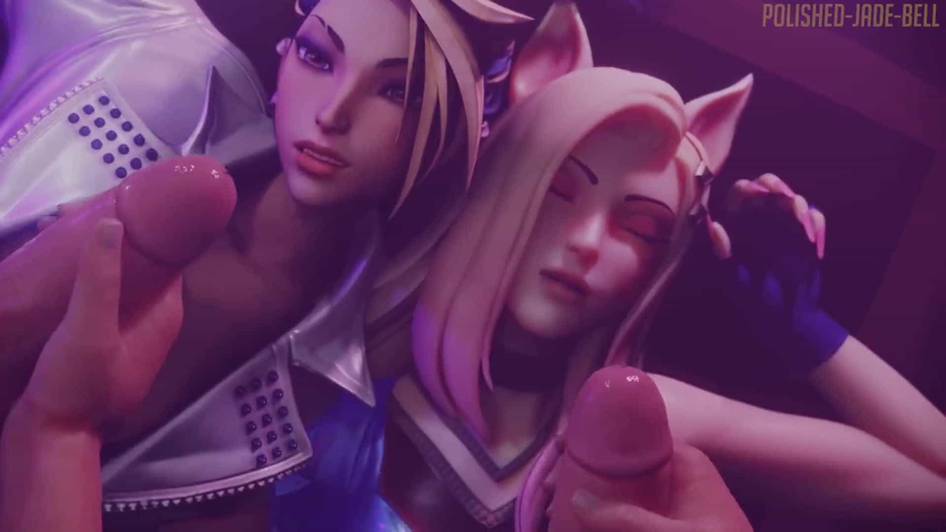 Ahri and Akali Facial (League of legends) [Polished-Jade-Bell]