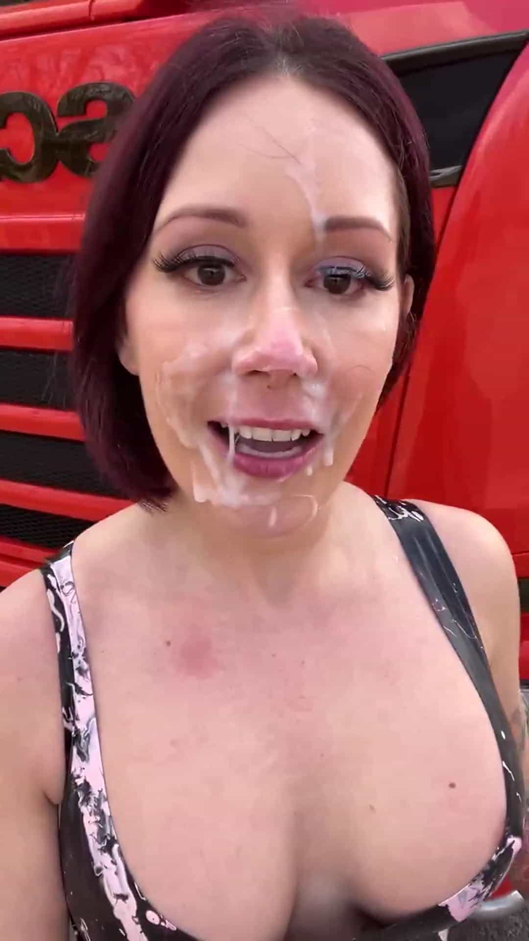 Truckers love hotwifes and I love their cum