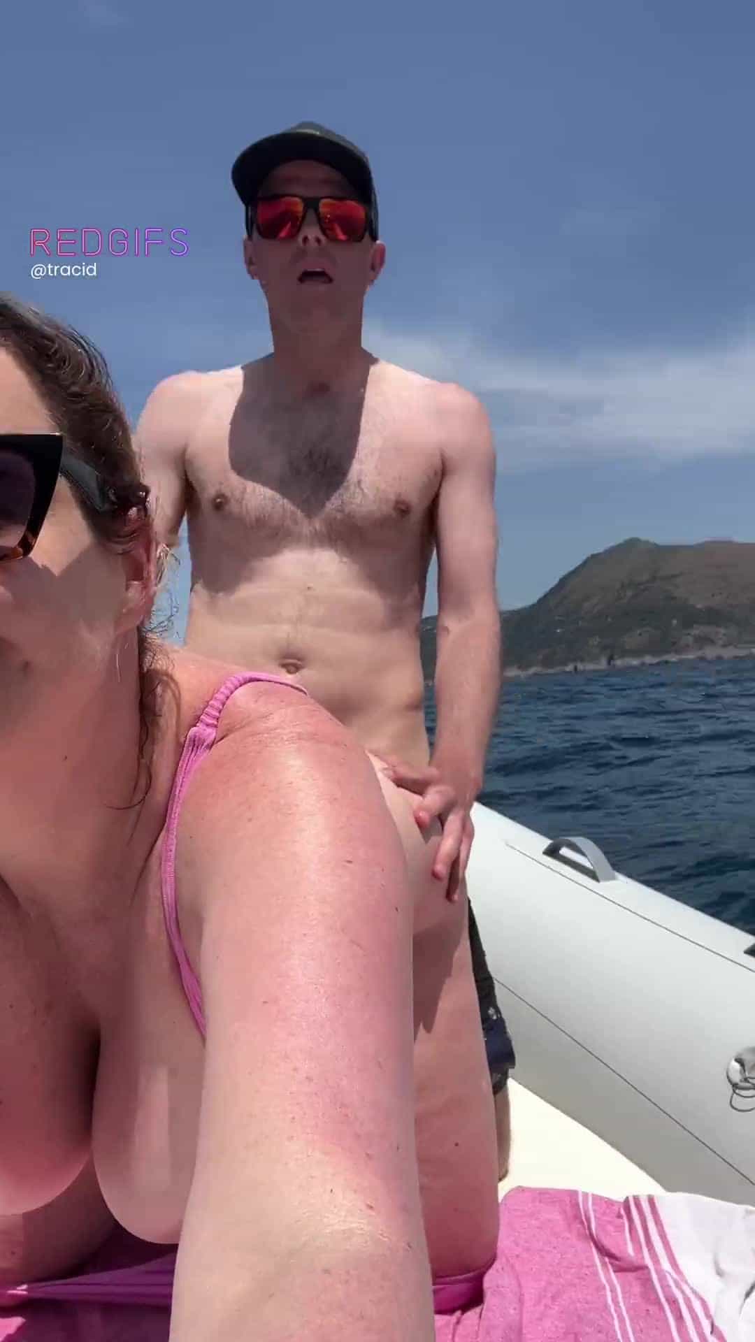 Fucking on a boat in the gulf of Naples