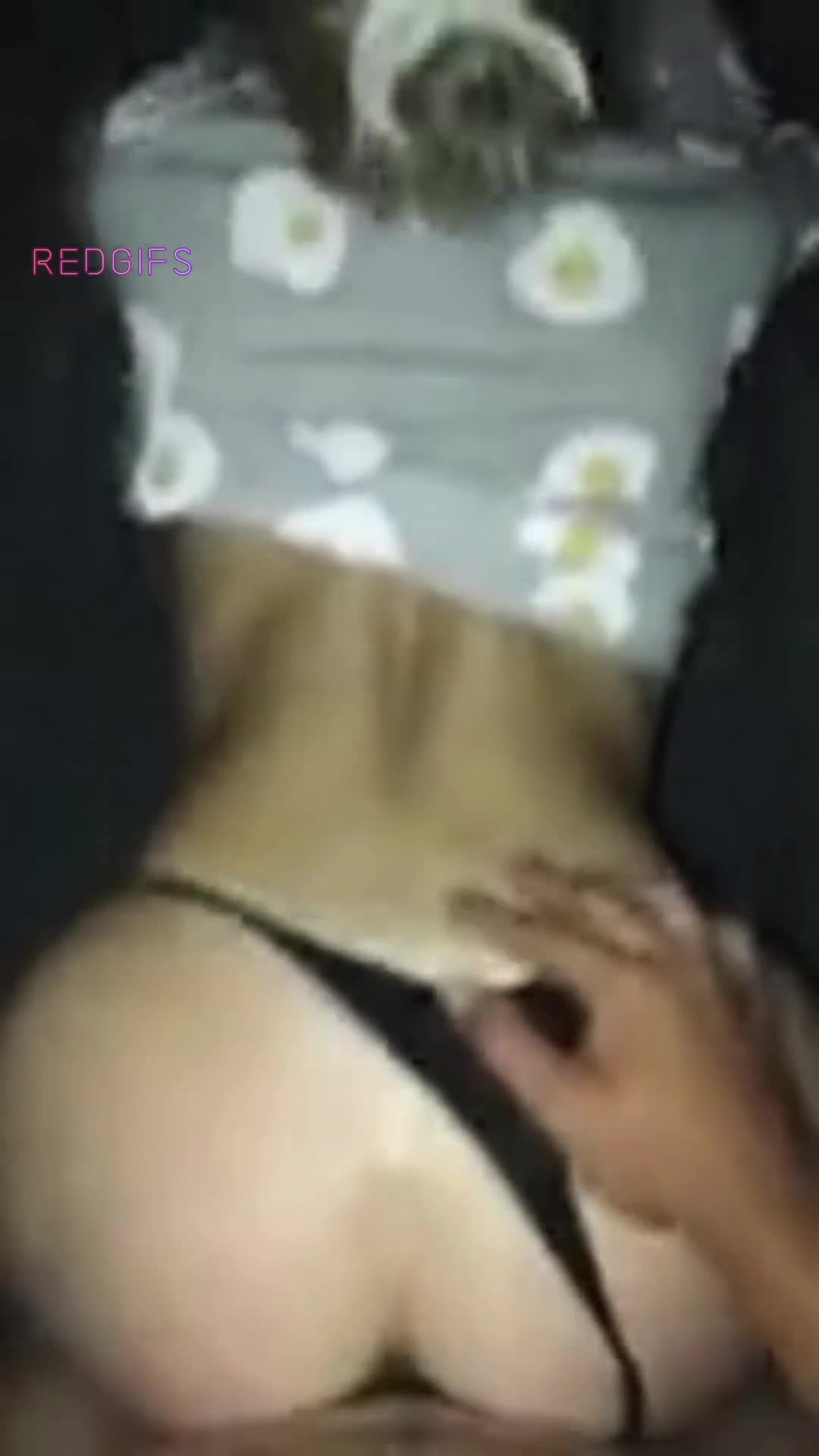 Moved her panties to the side and fucked her hard