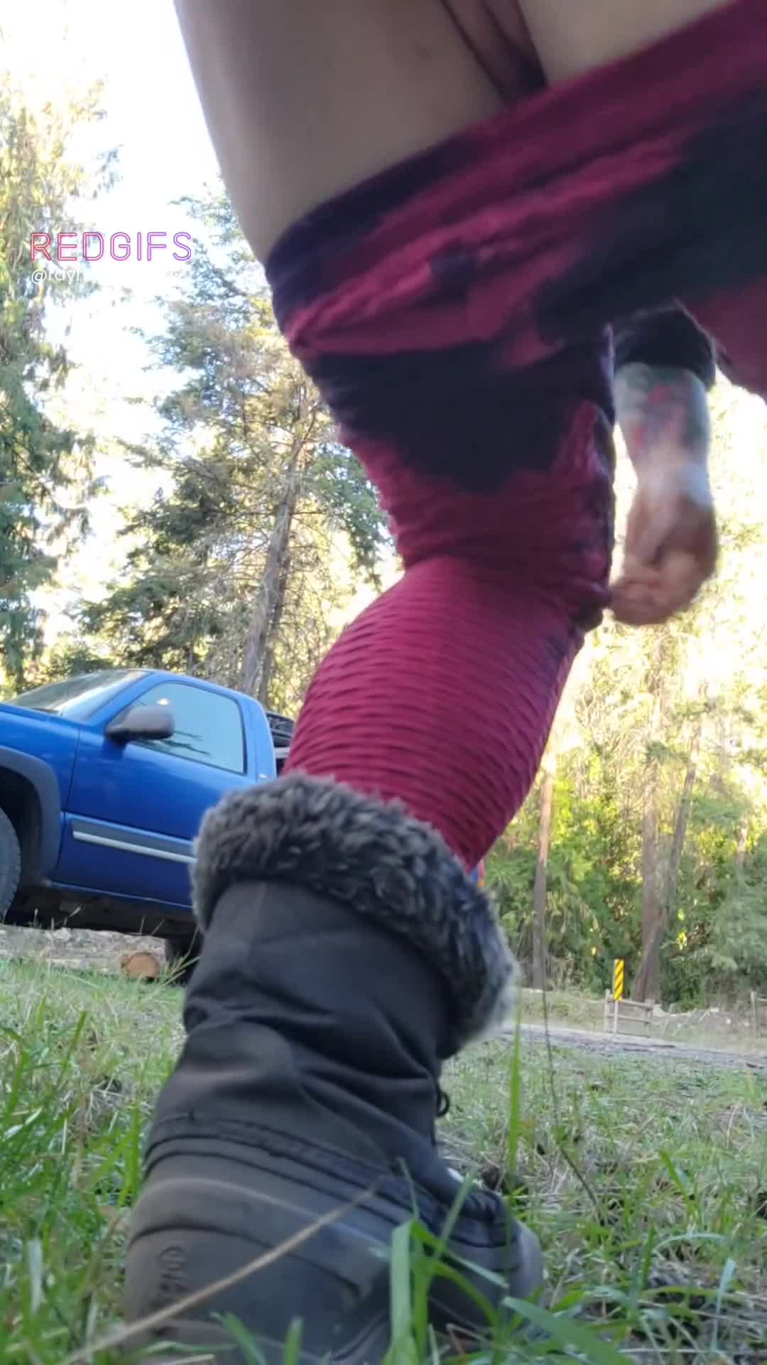 He bent me over his truck seat and filled my pussy full of cum in the woods [oc] 