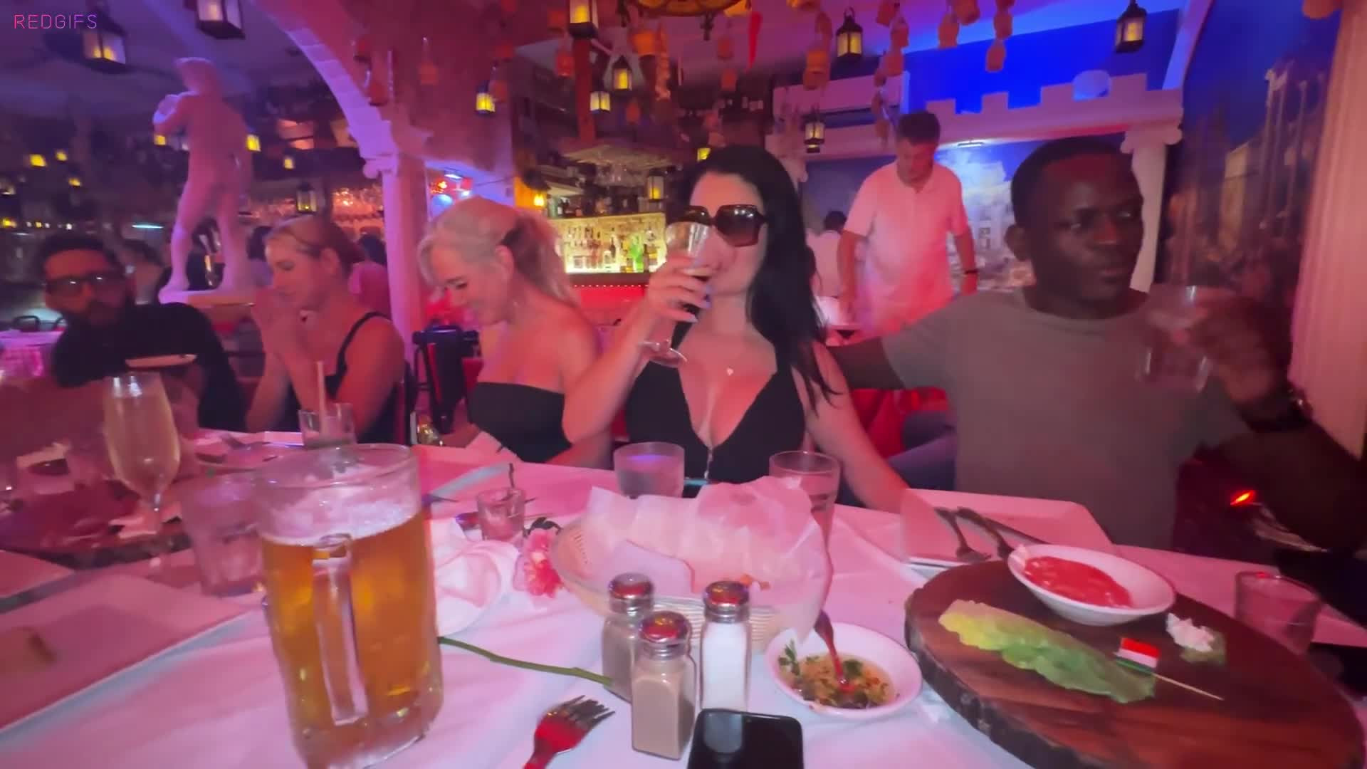 Hubby caught me feeling my bulls dick at a crowded restaurant