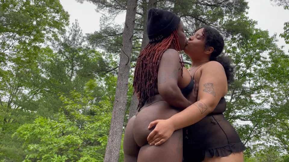 We love making out in the woods