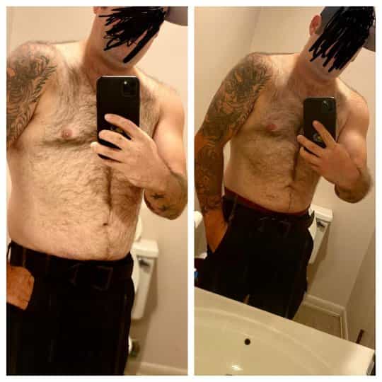 Just a firefighter trying to cut down more on weight. Oct 8 to Oct 28. Only dropped 14lbs but body i