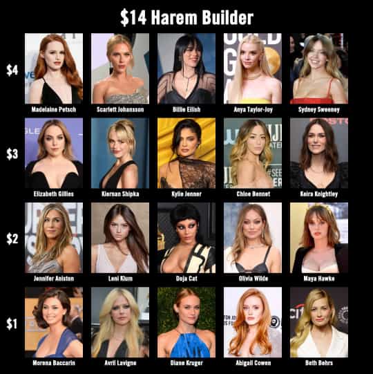 Harem Builder - $14 Budget