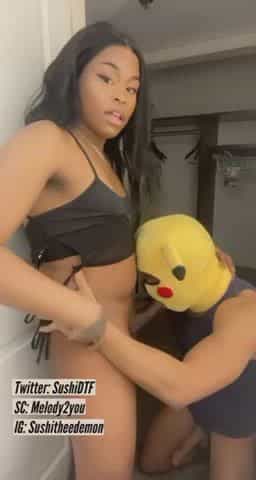 Training my Pikachu 😈🍆