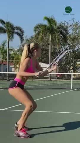 Angelina Dimova playing Tennis