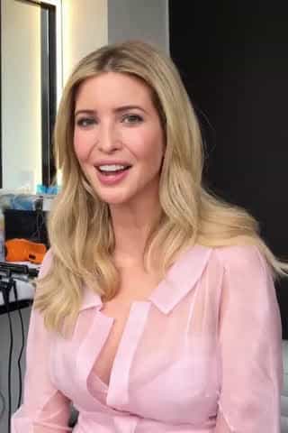 A kiss from lovely Miss Ivanka
