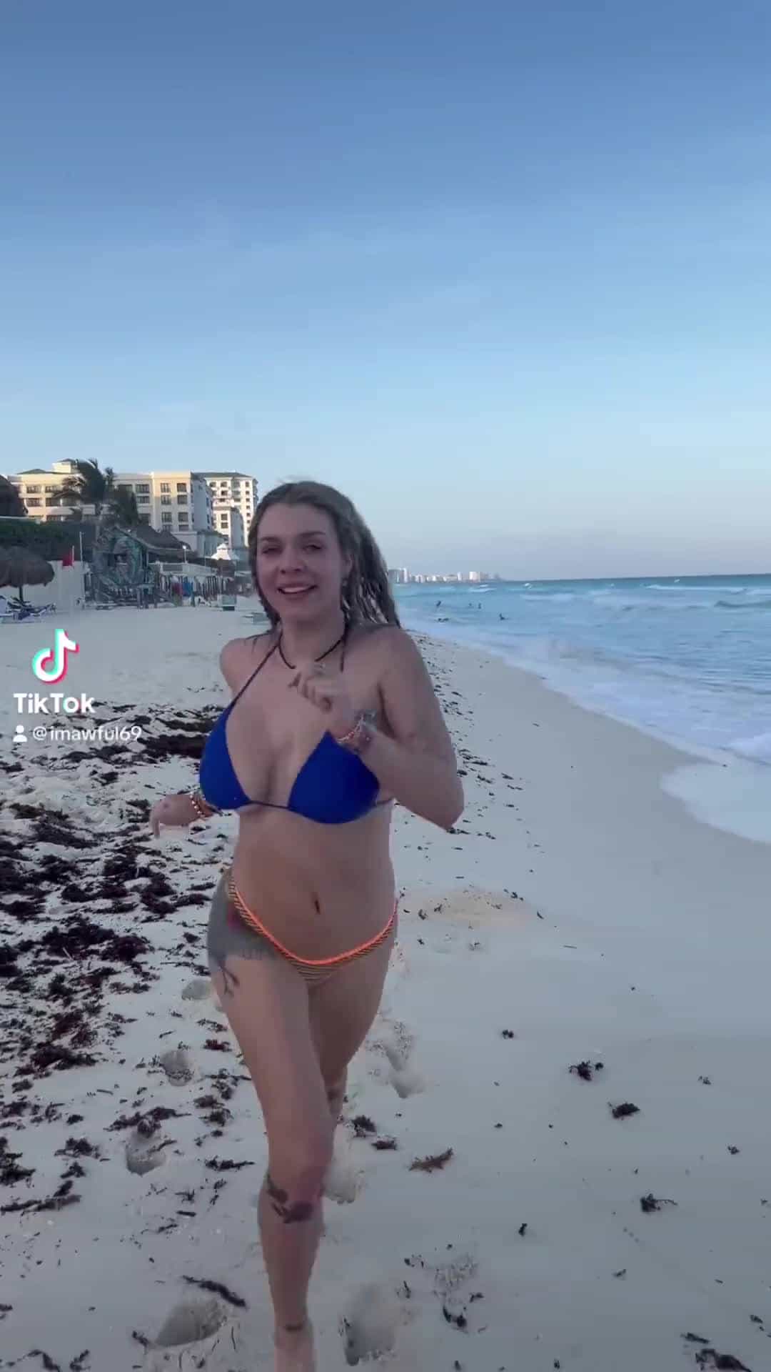 Bouncing boobs in bikinis