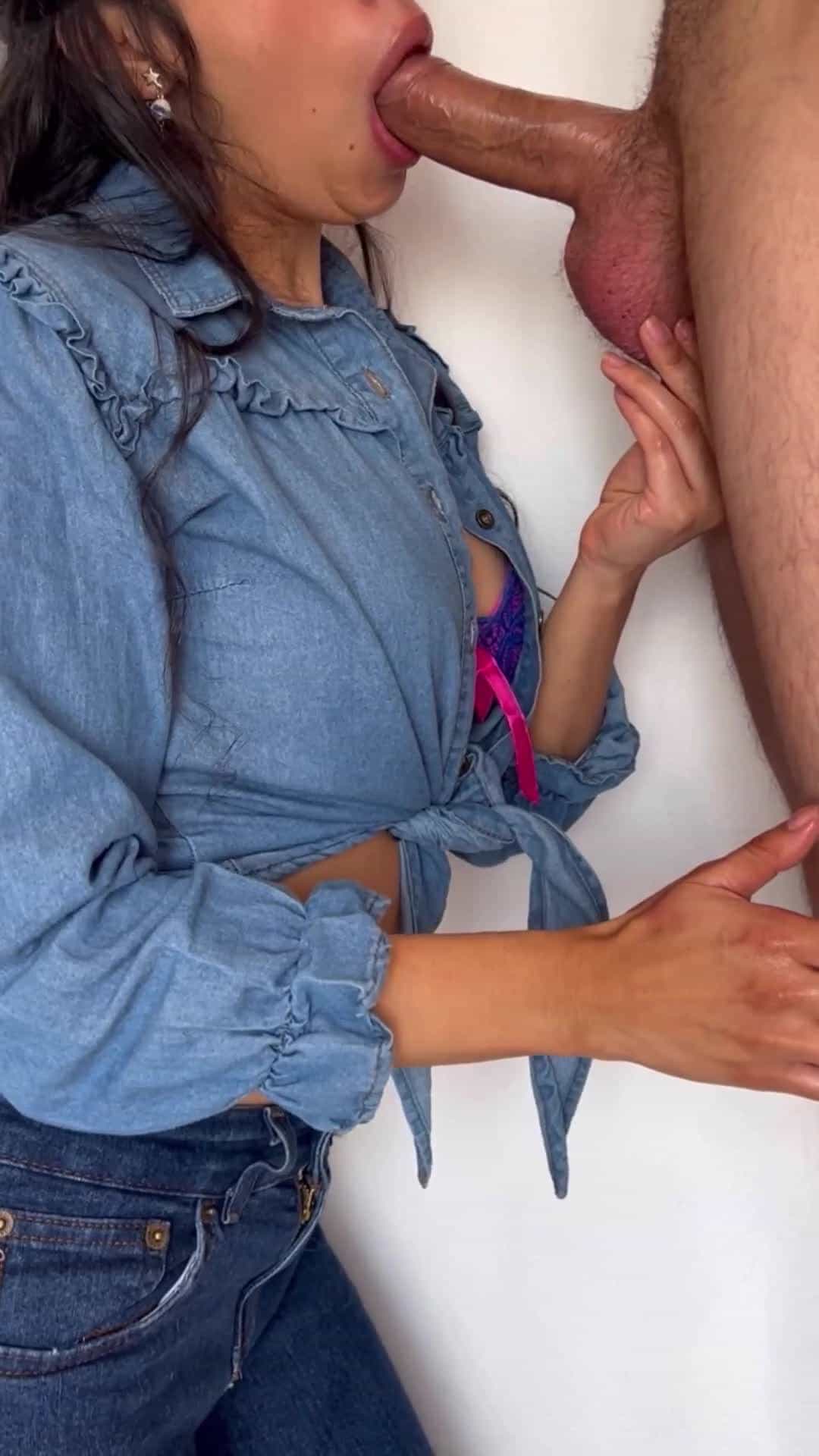 I'm not satisfied if I can't bury my face on his stomach when I swallow his cock