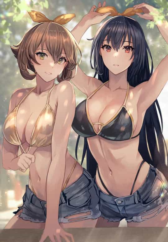 Nagato and Mutsu matching in style for summer [Kancolle]
