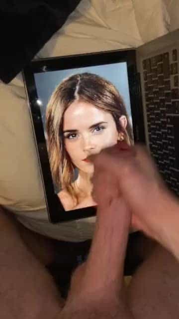 My bud jerkin his big hard cock for hours for Emma Watson 2 give her a huge cum tribute - If u want 